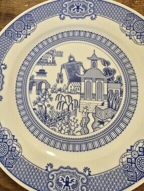 Calamityware Plate #2 Revisited Don Moyer 10” Blue White Robot 2017 PolandCala